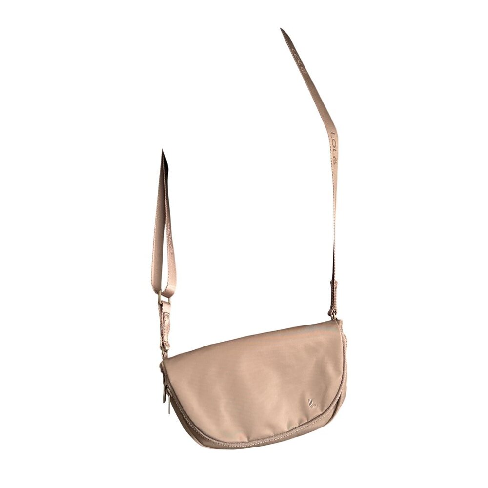 Lole Womens Beige Nylon Adjustable Crossbody Bag With Magnetic Closure & Zippere - Picture 6 of 12
